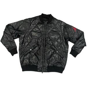 Jordan 11 Black Retro Quilted Bomber Jacket Sz11